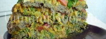 печеночный торт с зеленью и помидорами. Шаг 26