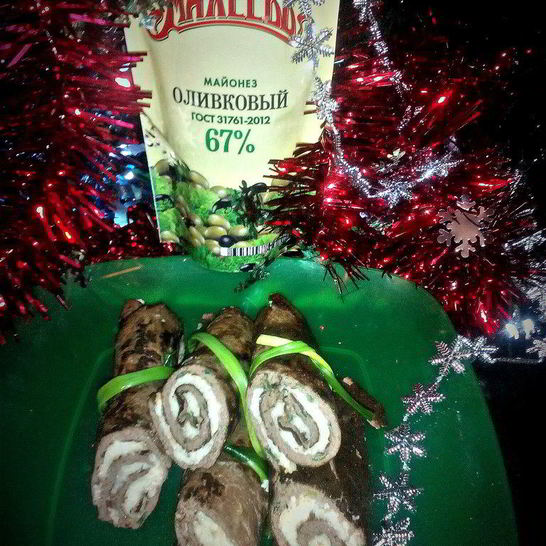 Рецепт печеночных рулетиков