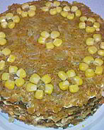 Торт из печени с рисом