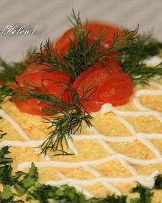 Закусочный печеночный тортик