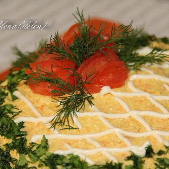 Рецепт закусочного печеночного тортика