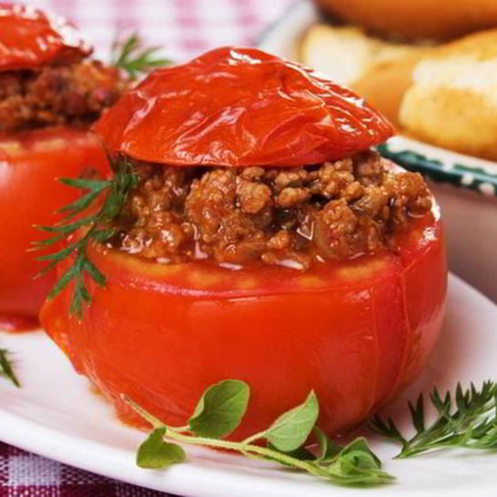 Рецепт помидоров фаршированных мясом и грибами