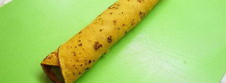 роллы из тыквы со шпинатом, копченостями и фисташковым майонезом. Шаг 18