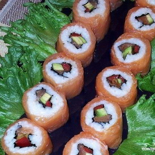 Рецепт роллов с лососем