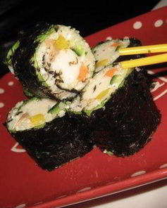 Роллы с шампиньонами и цветной капустой