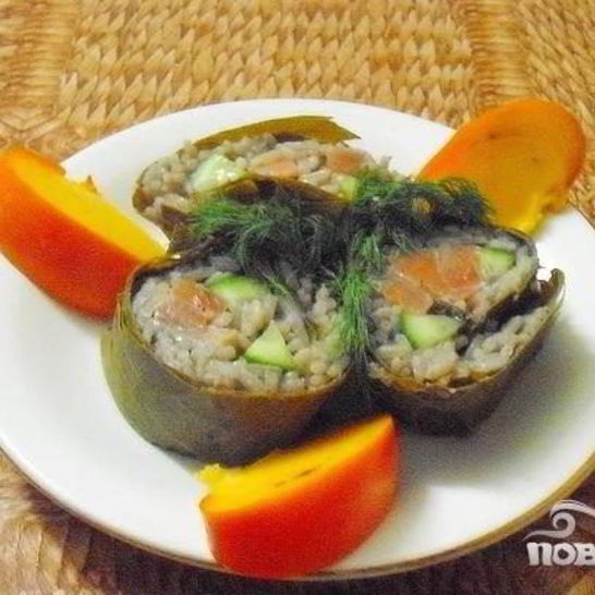 Рецепт роллов с виноградными листьями