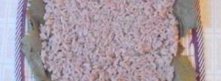 роллы с виноградными листьями. Шаг 3