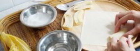 спринг роллы с бананом. Шаг 3