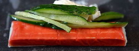 спринг-роллы с крабовыми палочками. Шаг 4