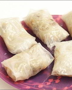 Спринг-роллы с куриным фаршем и грибами