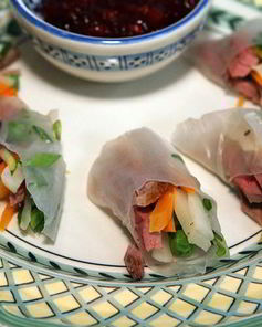 Спринг-роллы с уткой