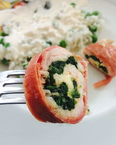 Куриные рулетики с начинкой из шпината
