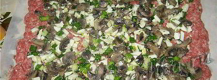 мясной рулет с грибами. Шаг 5