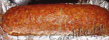 мясной рулет с грибами. Шаг 9