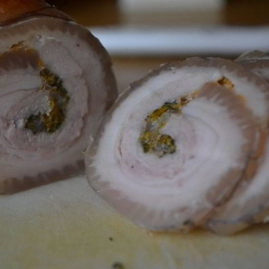 Рецепт рулета из свиной шкурки