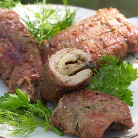 Рецепт рулета из телятины и баклажана
