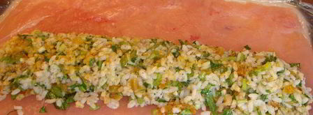 рулет из цыпленка и кураги в винном соусе. Шаг 5