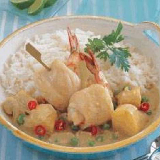 Рецепт рулетиков из рыбы с креветками в соусе карри