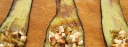 рулеты с грибами из баклажанов. Шаг 5