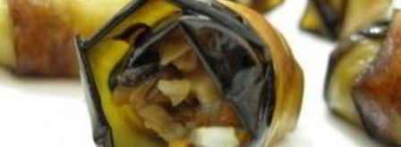 рулеты с грибами из баклажанов. Шаг 6