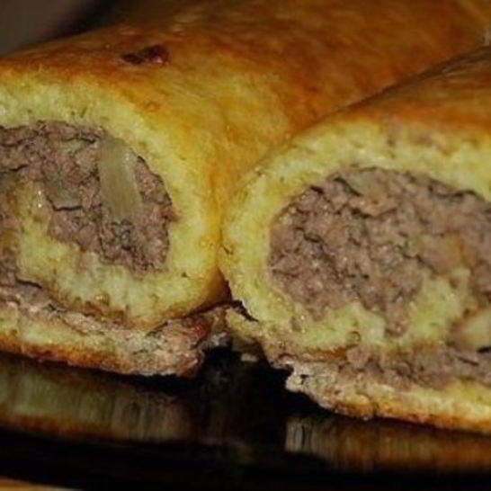 Рецепт сырного рулета с фаршем