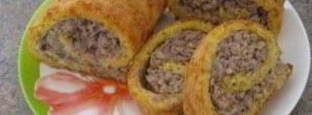 сырный рулет с фаршем. Шаг 8