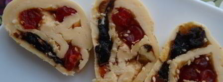 сырный рулет с сухофруктами и орехами. Шаг 13