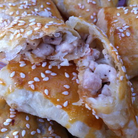 Рецепт самсы из слоеного теста с курицей
