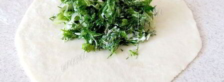 самса с брынзой и зеленью. Шаг 11