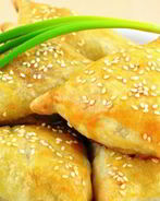 Самса с курицей и грибами