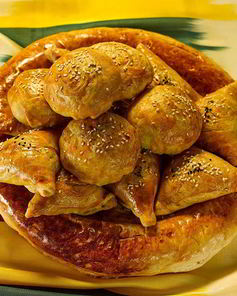 Самса с курицей и картошкой