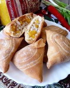 Самса с тыквой и рисом