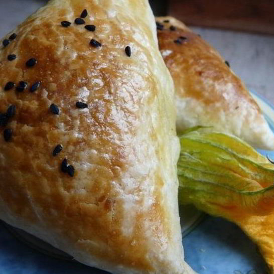 Рецепт слоеной самсы с тыквой