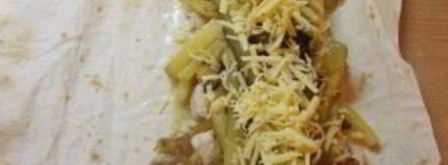 шаурма с грибами и курицей. Шаг 8