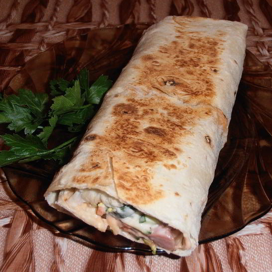 Рецепт шаурмы с колбасой