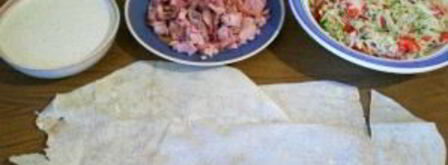 шаурма с копченой курицей. Шаг 5