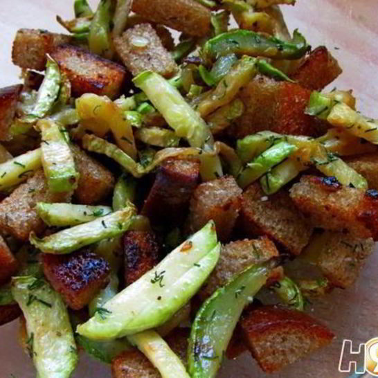 Рецепт кабачков с сухариками