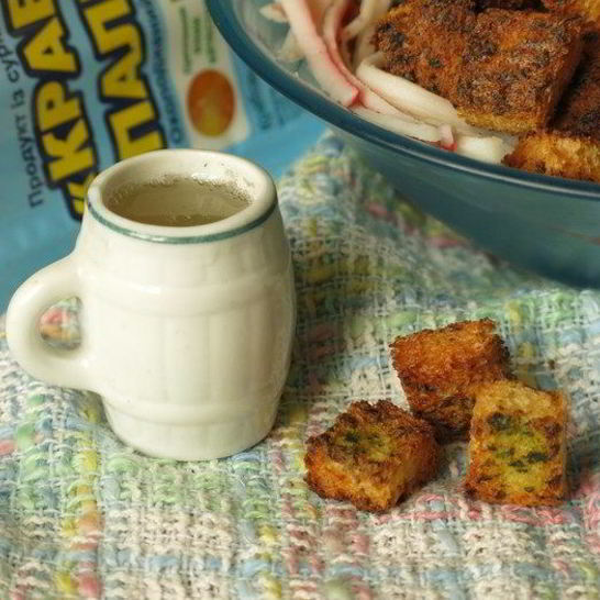 Рецепт крабовых сухариков