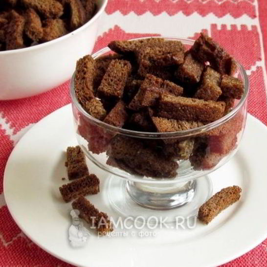 Рецепт ржаных сухариков с чесноком