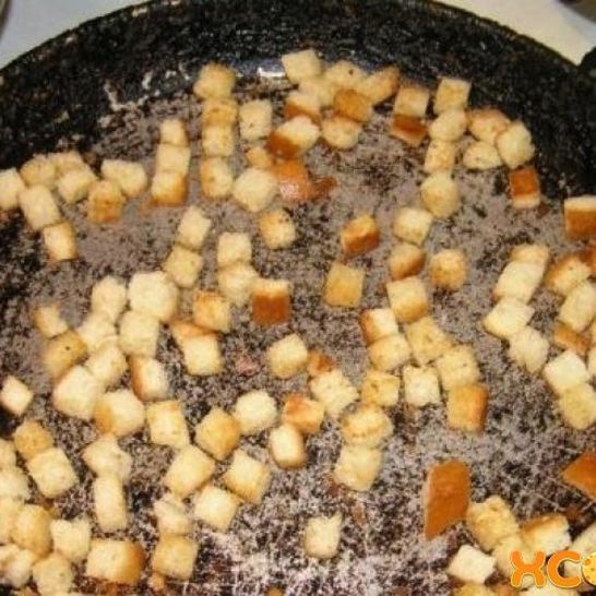 Рецепт сухариков на сковороде