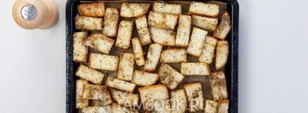 сухарики с сыром в духовке. Шаг 8