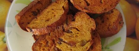 тыквенные сухарики с изюмом. Шаг 10