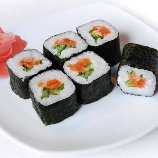 Рецепт суш с семгой и огурцом