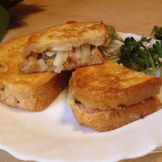 Рецепт горячего сэндвича с лососем