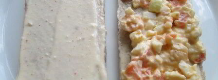 исландский сэндвич с лососем и креветками. Шаг 4