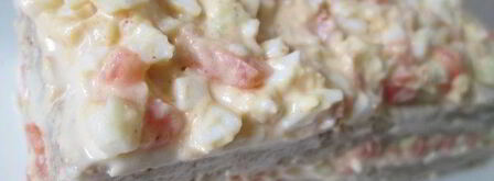 исландский сэндвич с лососем и креветками. Шаг 5