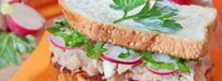 сэндвичи с курицей, редисом и фасолью. Шаг 9