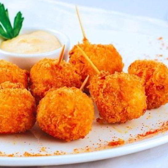 Рецепт сырных шариков с чесноком на закуску