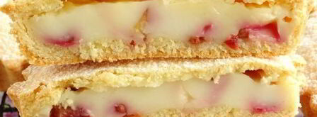 песочные тарталетки с пудингом и сливой. Шаг 19