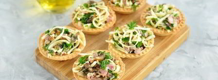 тарталетки с грибами и сыром в духовке. Шаг 9